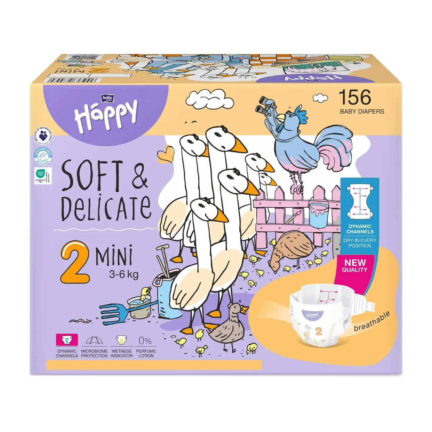 bella baby Happy, Windeln, Größe 2, Mini 3–6 kg 