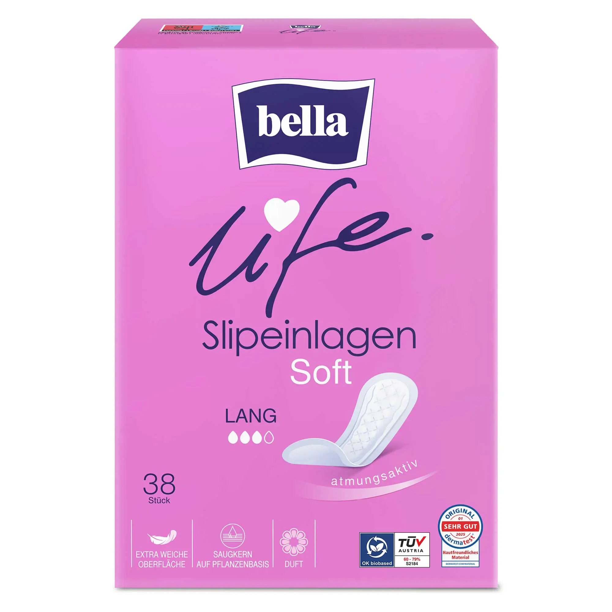 bella life Slipeinlagen Soft Lang mit Frischeduft 38 Stück