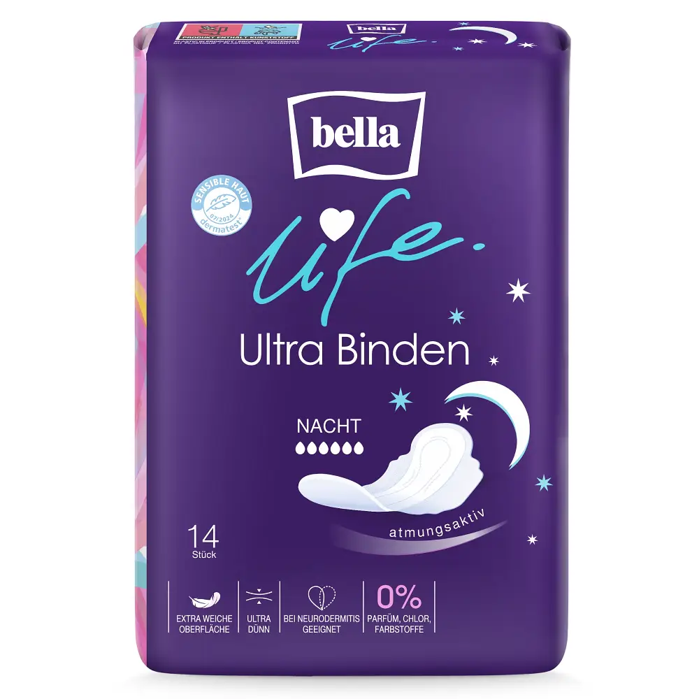 bella life Ultra Damenbinden Nacht 14 Stück