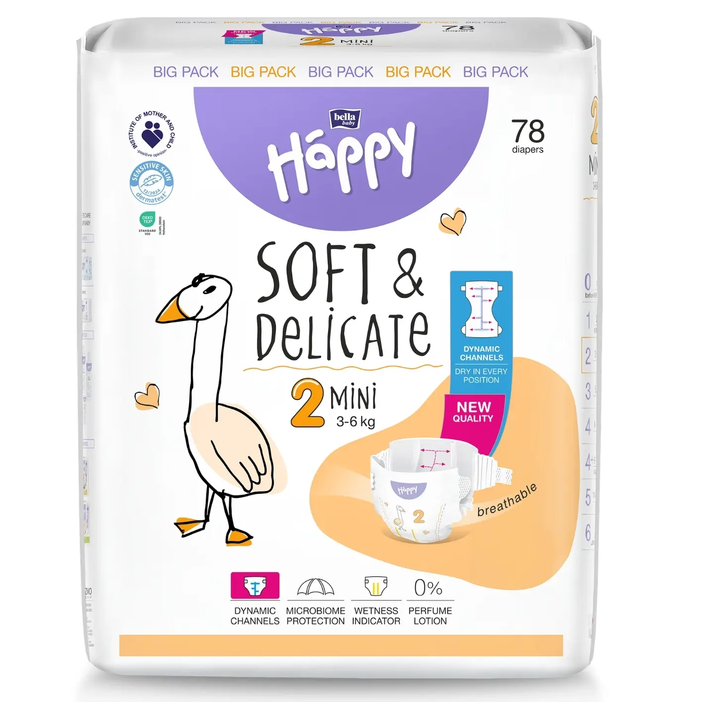 bella baby Happy, Windeln, Größe 2, Mini 3–6 kg (78 Stück)