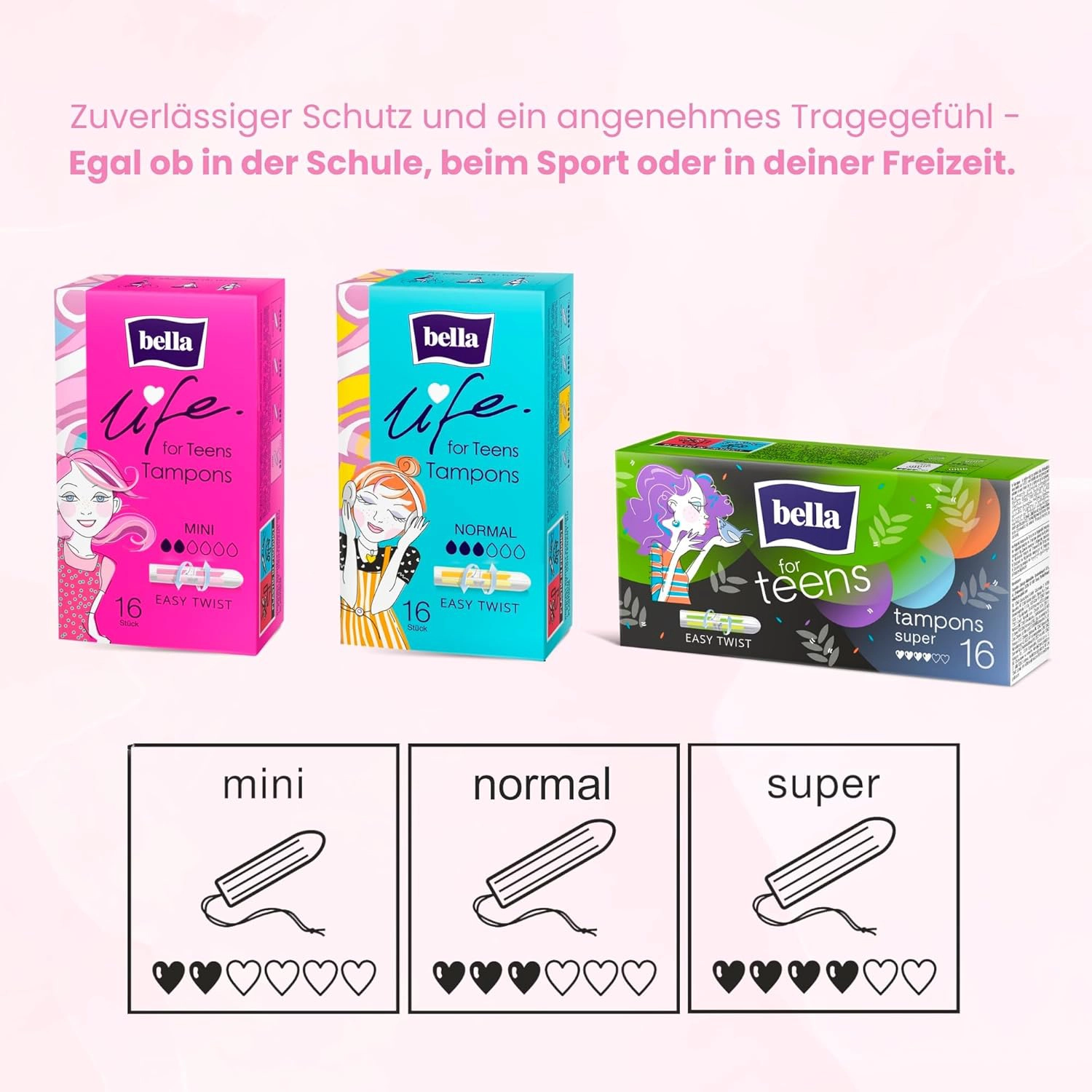 bella for Teens, Tampons, Super (16 Stück)