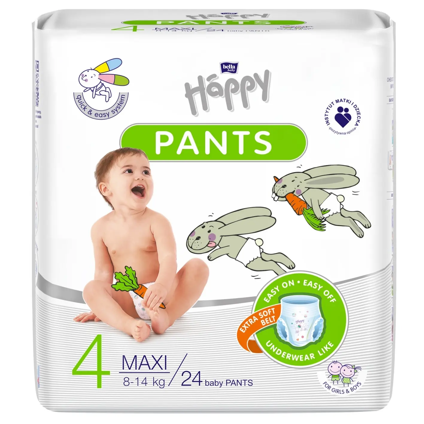 bella baby Happy, Pants, Größe 4, Maxi 8-14 kg (24 Stück)