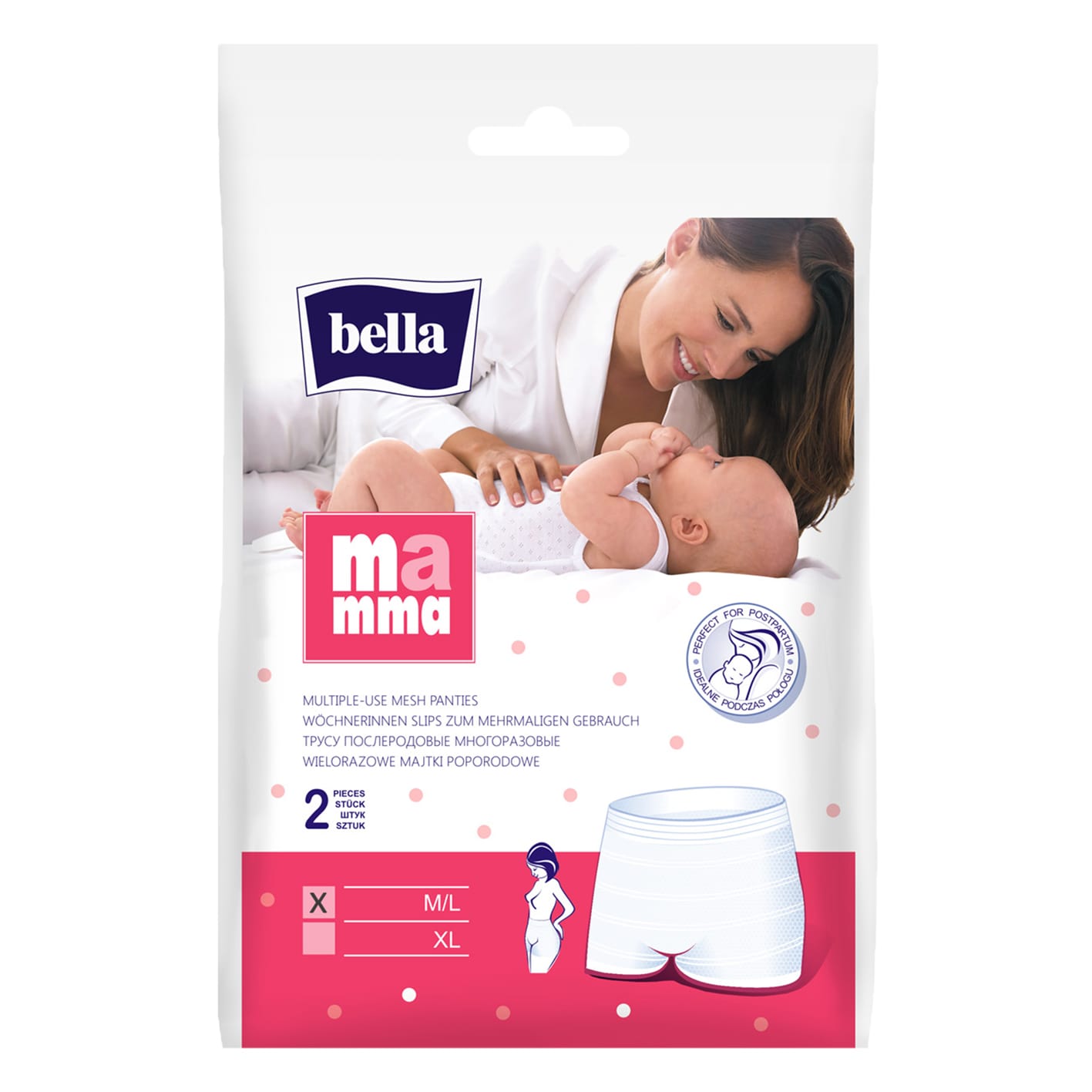 bella Mamma Wöchnerinnen Slip M/L 80-120 cm 2 Stück PZN 17368603