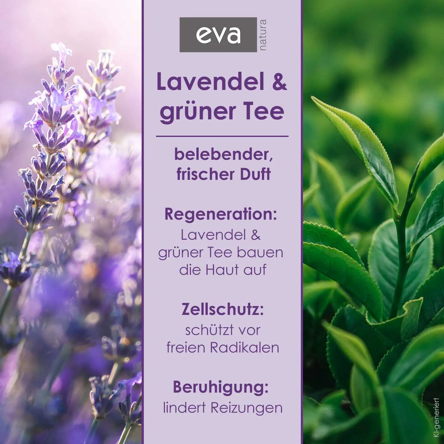 Eva Natura cremige Flüssigseife Lavendel und grüner Tee 500 ml