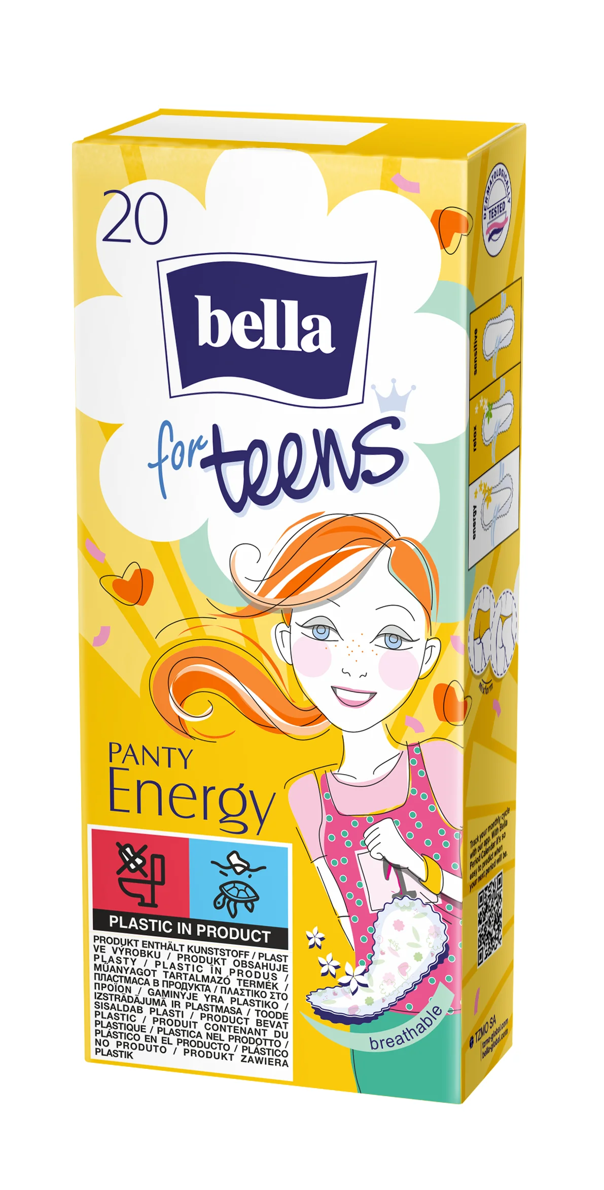 bella for Teens Slipeinlagen Energy mit Frischeduft 20 Stück