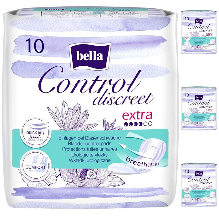 bella Control Discreet Hygiene-Einlagen Extra 10 Stück 4er Pack