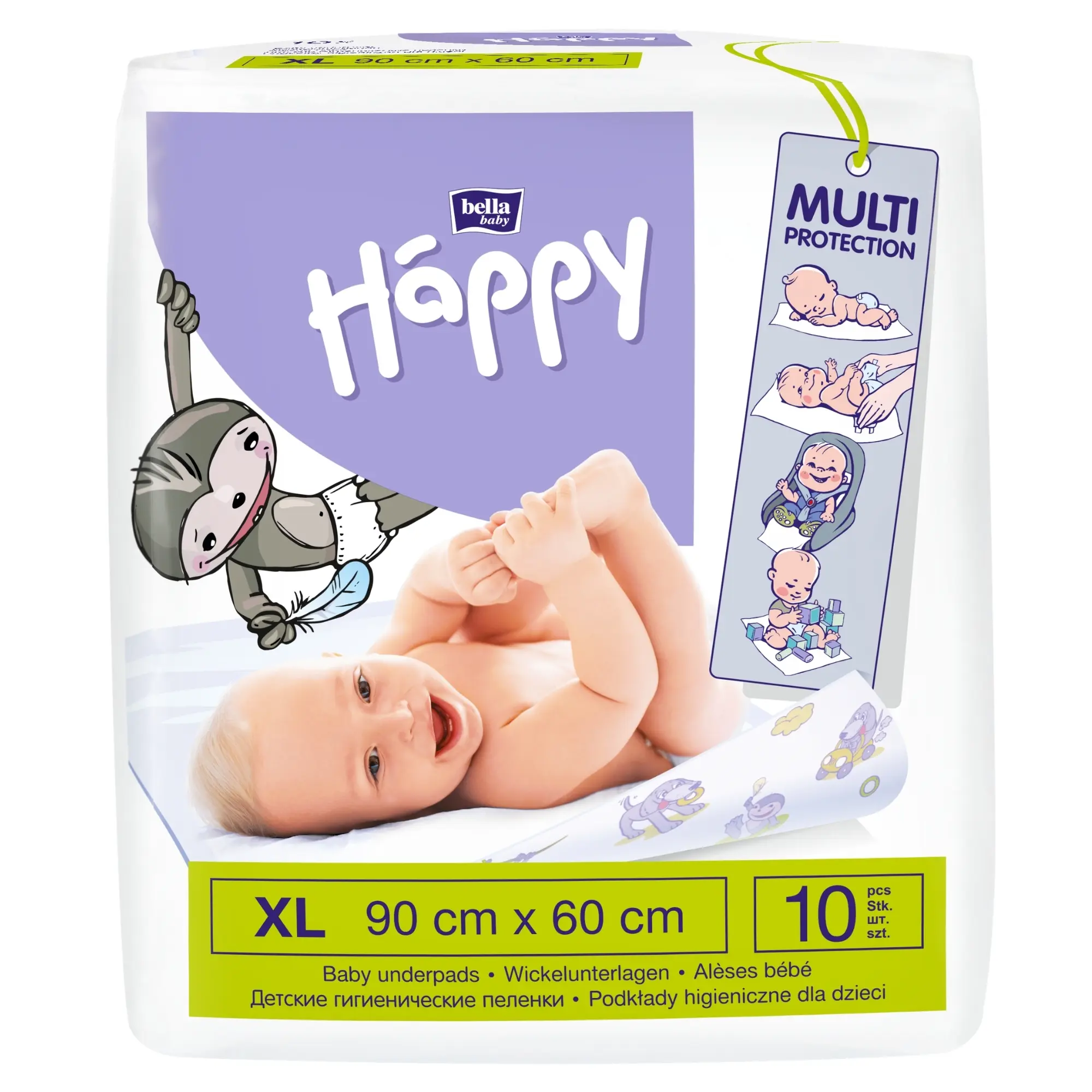 bella baby Happy Wickelunterlagen XL 90x60 cm 10 Stück
