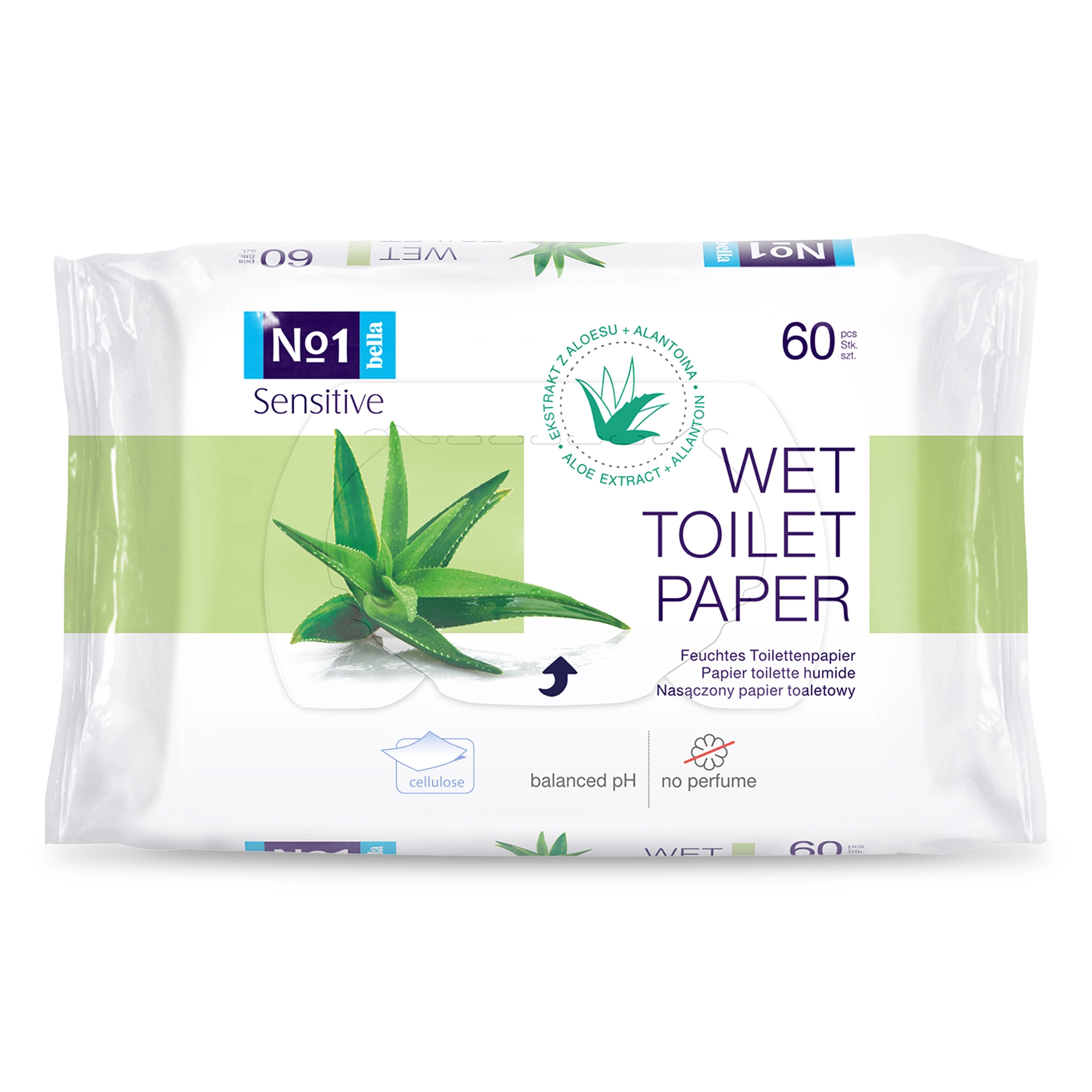 bella No.1 feuchtes Toilettenpapier Sensitive 60 Stück