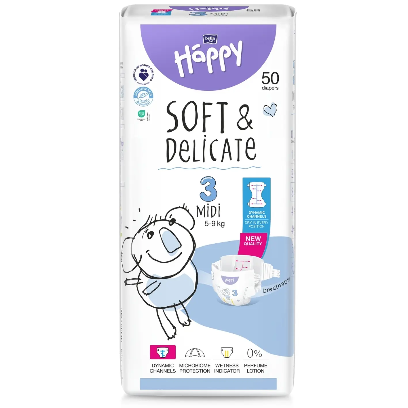 bella baby Happy Windeln Größe 3 Midi 5-9kg 50 Stück
