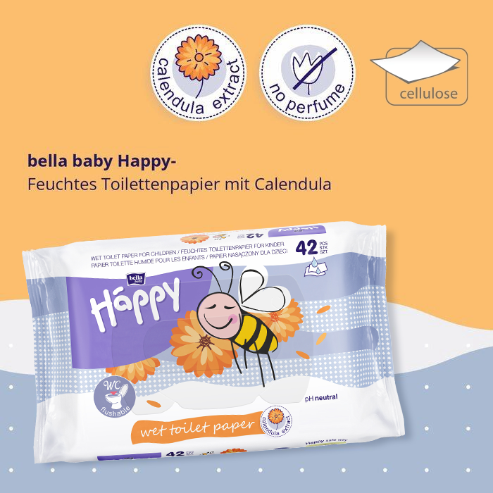 bella baby Happy feuchtes Toilettenpapier Calendula 42 Stück