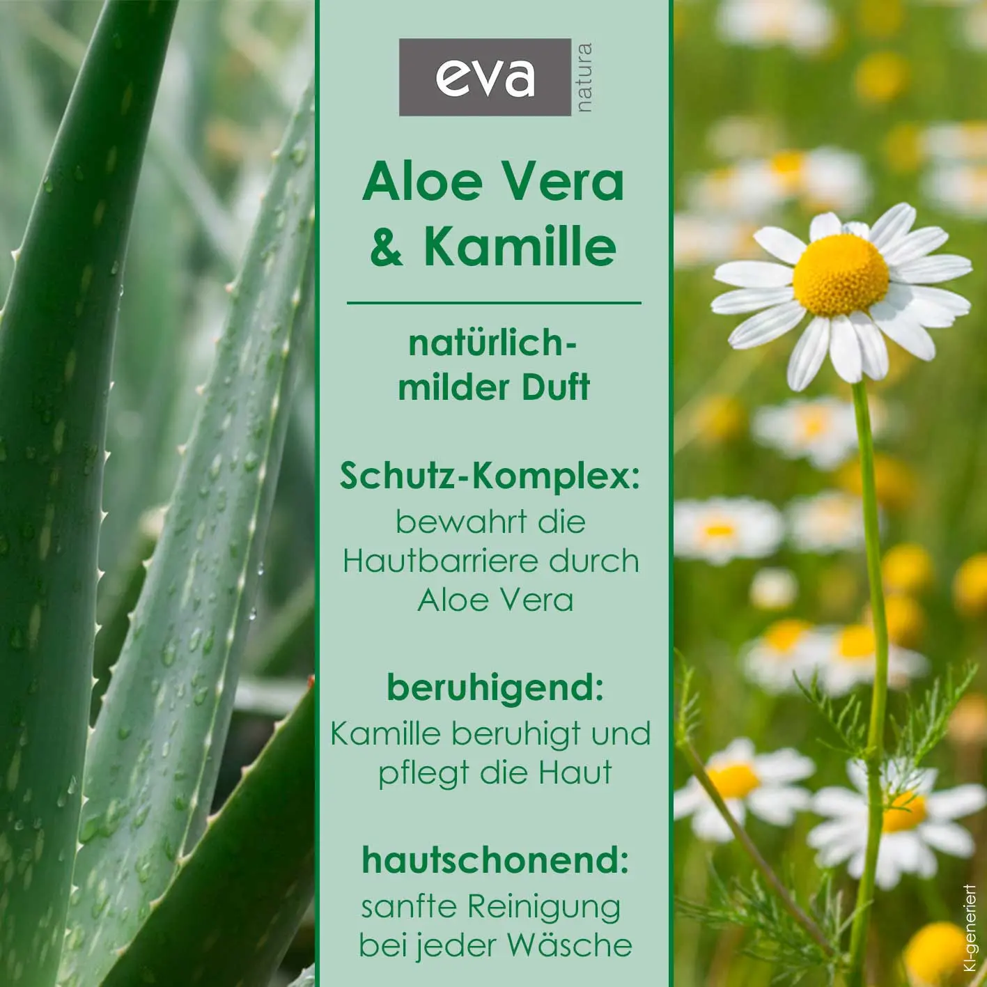Eva Natura cremige Flüssigseife Aloe Vera und Kamille 500 ml