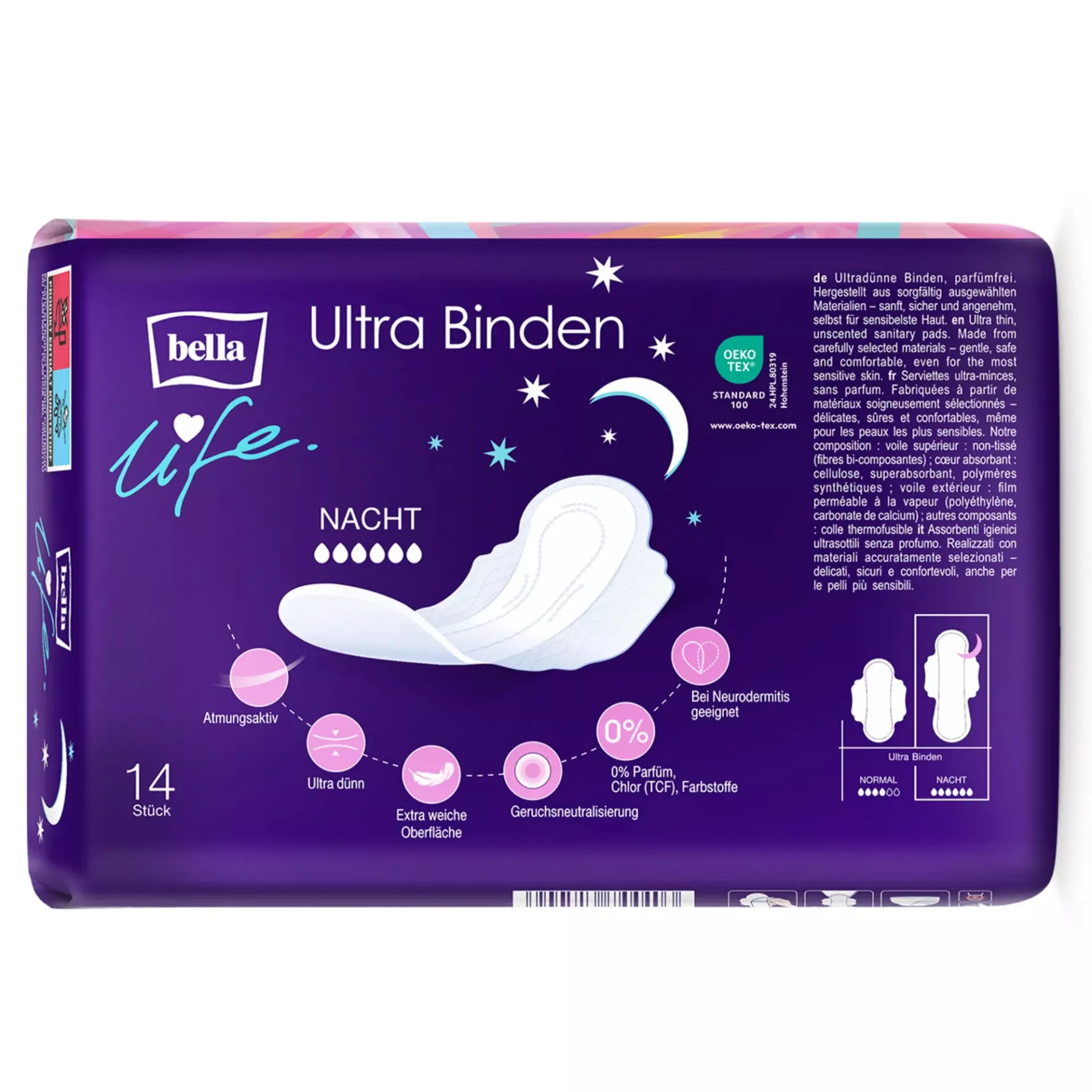 bella life Ultra Binden Nacht mit Fl. 14 Stück